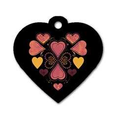 Love Collage Dog Tag Heart (two Sided)