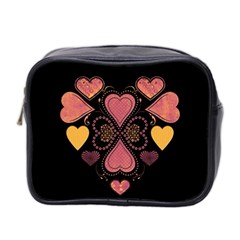 Love Collage Mini Travel Toiletry Bag (two Sides)