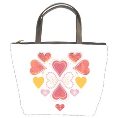 Love Collage Bucket Handbag