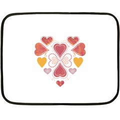 Love Collage Mini Fleece Blanket (two Sided)