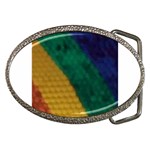 Rainbow Belt Buckle (Oval) Front