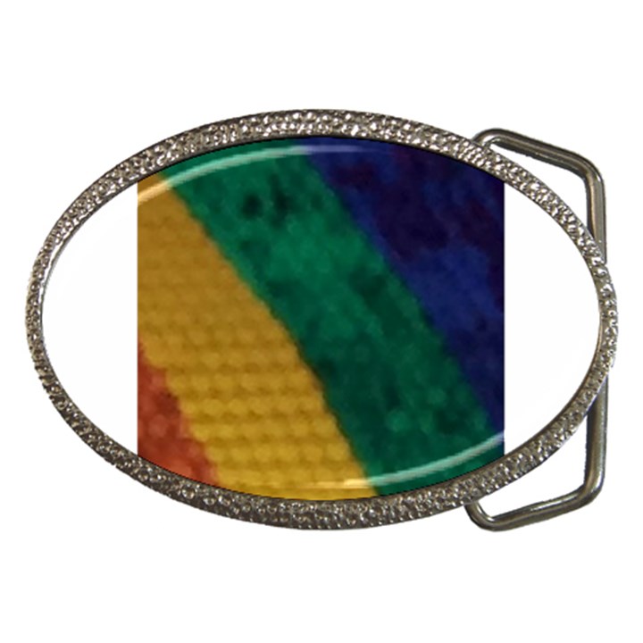 Rainbow Belt Buckle (Oval)