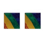 Rainbow Cufflinks (Square) Front(Pair)