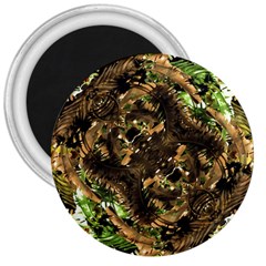 Artificial Tribal Jungle Print 3  Button Magnet by dflcprints