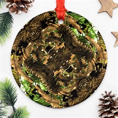 Artificial Tribal Jungle Print Round Ornament