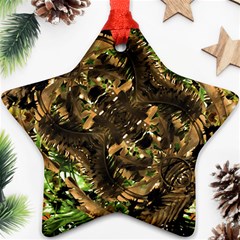 Artificial Tribal Jungle Print Star Ornament by dflcprints