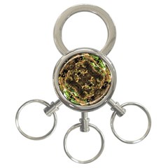 Artificial Tribal Jungle Print 3-ring Key Chain