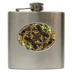 Artificial Tribal Jungle Print Hip Flask by dflcprints