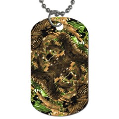 Artificial Tribal Jungle Print Dog Tag (two-sided)  by dflcprints