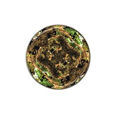 Artificial Tribal Jungle Print Golf Ball Marker 4 Pack (for Hat Clip) by dflcprints