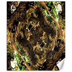 Artificial Tribal Jungle Print Canvas 8  X 10  (unframed)