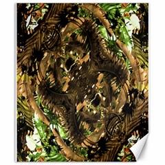 Artificial Tribal Jungle Print Canvas 20  X 24  (unframed)