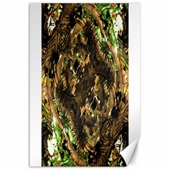 Artificial Tribal Jungle Print Canvas 20  X 30  (unframed)