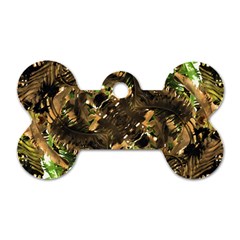 Artificial Tribal Jungle Print Dog Tag Bone (one Sided)