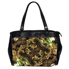 Artificial Tribal Jungle Print Oversize Office Handbag (two Sides)