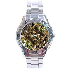 Artificial Tribal Jungle Print Stainless Steel Watch