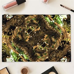 Artificial Tribal Jungle Print Cosmetic Bag (xxl)