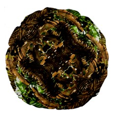 Artificial Tribal Jungle Print 18  Premium Round Cushion 