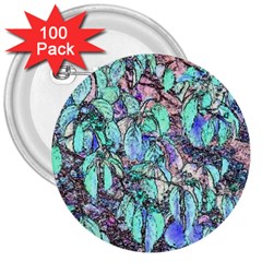 Colored Pencil Tree Leaves Drawing 3  Button (100 Pack)