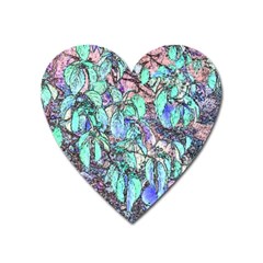 Colored Pencil Tree Leaves Drawing Magnet (heart) by LokisStuffnMore