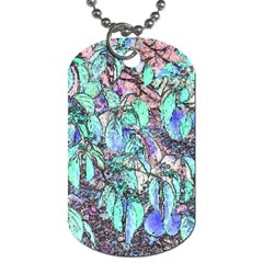 Colored Pencil Tree Leaves Drawing Dog Tag (one Sided) by LokisStuffnMore