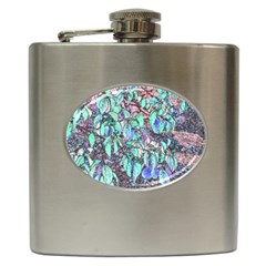 Colored Pencil Tree Leaves Drawing Hip Flask by LokisStuffnMore