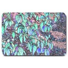 Colored Pencil Tree Leaves Drawing Large Door Mat by LokisStuffnMore