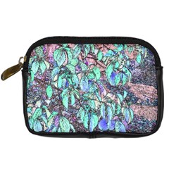 Colored Pencil Tree Leaves Drawing Digital Camera Leather Case