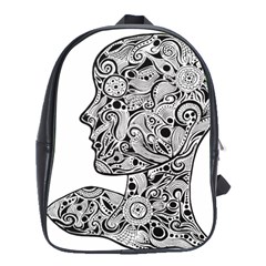 Abstract Face School Bag (large) by Littlelovehomewareandgifts