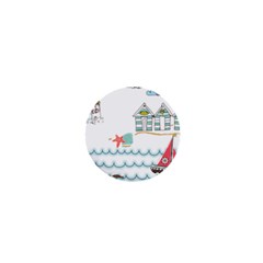 Summer Holiday 1  Mini Button Magnet