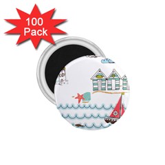 Summer Holiday 1 75  Button Magnet (100 Pack)