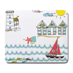 Summer Holiday Large Mouse Pad (rectangle) by whitemagnolia