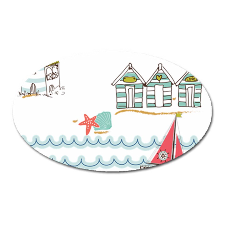 Summer Holiday Magnet (Oval)