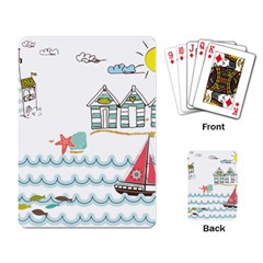 Summer Holiday Playing Cards Single Design by whitemagnolia