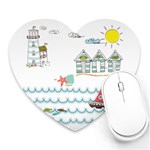 Summer Holiday Mouse Pad (Heart) Front