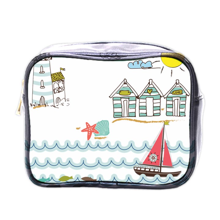 Summer Holiday Mini Travel Toiletry Bag (One Side)