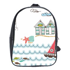 Summer Holiday School Bag (xl) by whitemagnolia