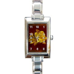 Rose Rectangular Italian Charm Watch