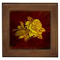 Rose Framed Ceramic Tile