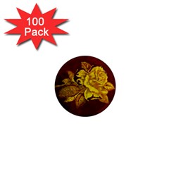 Rose 1  Mini Button Magnet (100 Pack)