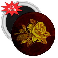 Rose 3  Button Magnet (10 Pack)