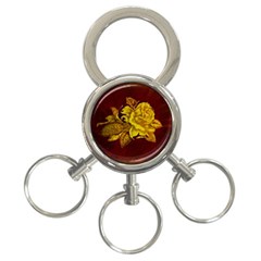 Rose 3-ring Key Chain