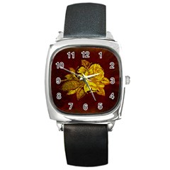 Rose Square Leather Watch