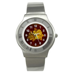 Rose Stainless Steel Watch (slim) by ankasdesigns