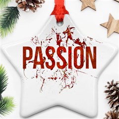 Passion And Lust Grunge Design Star Ornament by dflcprints