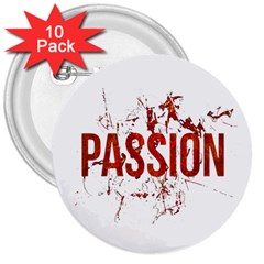 Passion And Lust Grunge Design 3  Button (10 Pack)