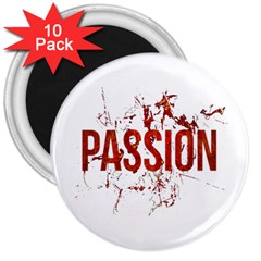 Passion And Lust Grunge Design 3  Button Magnet (10 Pack)