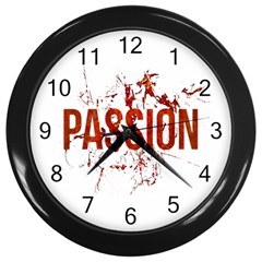 Passion And Lust Grunge Design Wall Clock (black) by dflcprints