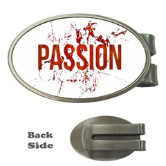 Passion And Lust Grunge Design Money Clip (oval) by dflcprints