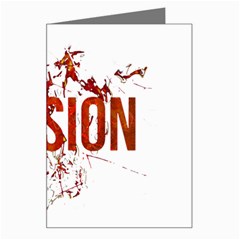 Passion And Lust Grunge Design Greeting Card by dflcprints